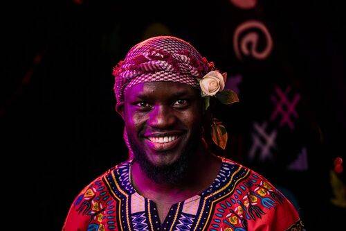 Afro Mask Ankara Patterns Studio Portraits Male In Kenya
