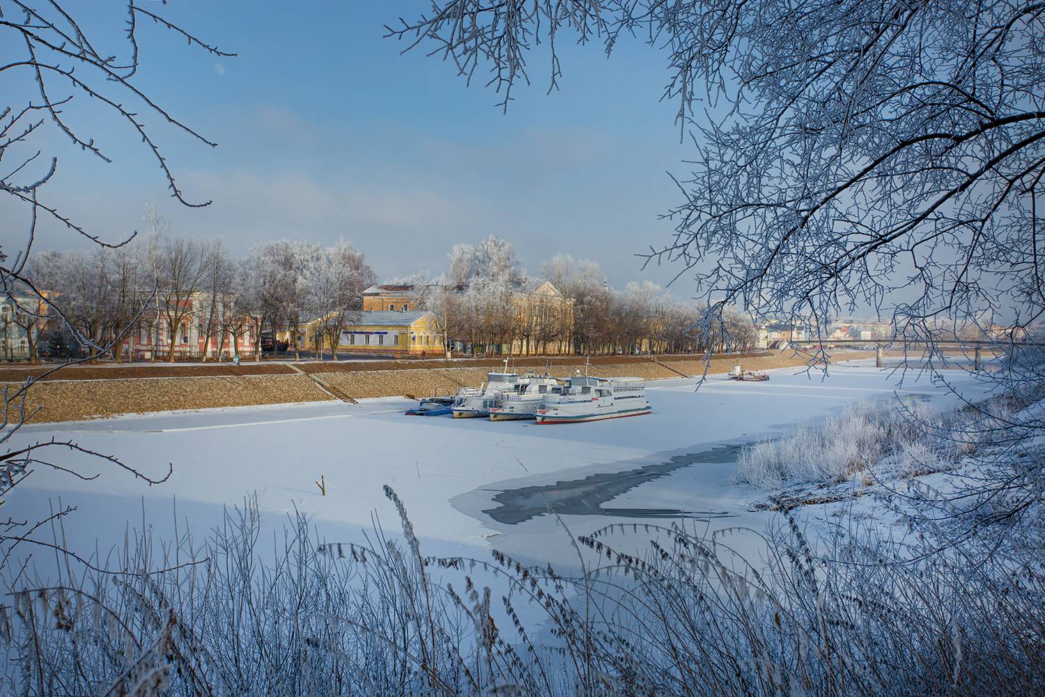 вологда, зима, снег, иней, река, Наталия Колтакова