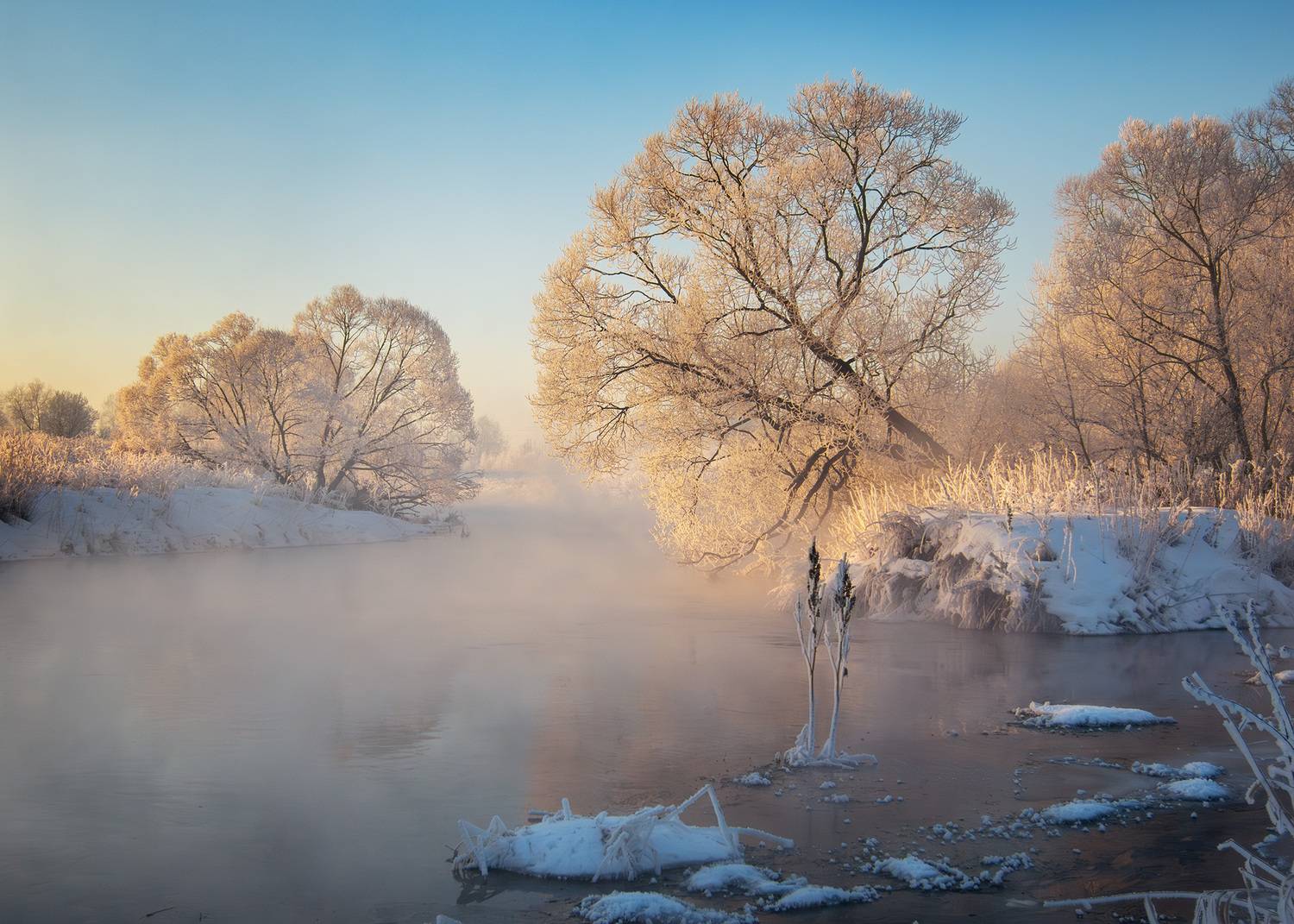 река истра, мороз, зима, Медведев Александр