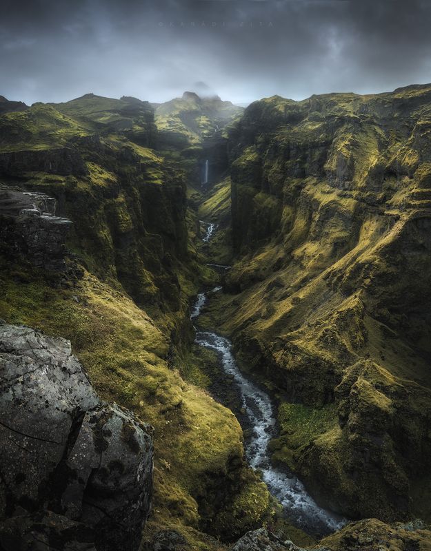 iceland, sunrise, landscape, sky, sun, lights, mountains, mountain, hungarianphotographer, canyon, rocks The Lost Canyon фото превью