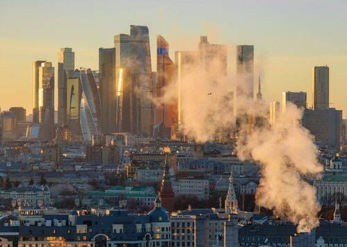 Тёплый закат в холодный январский день
