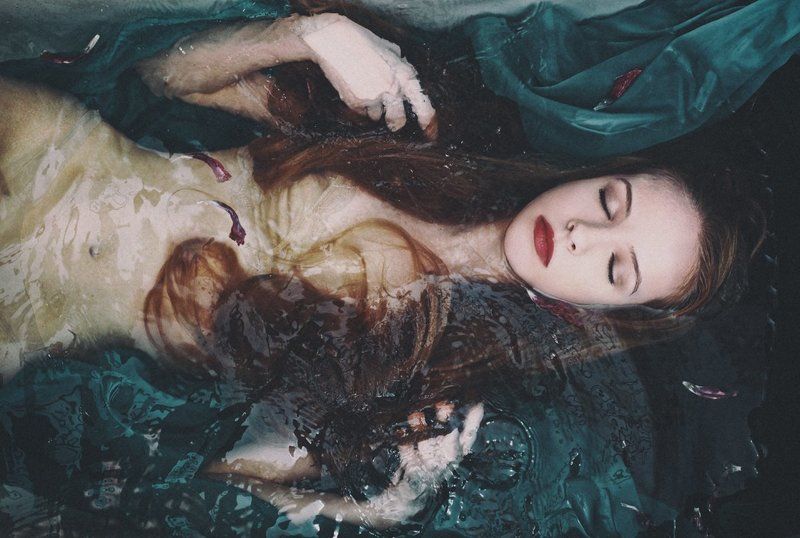 model, water, portrait Portraits of Tanya in water фото превью