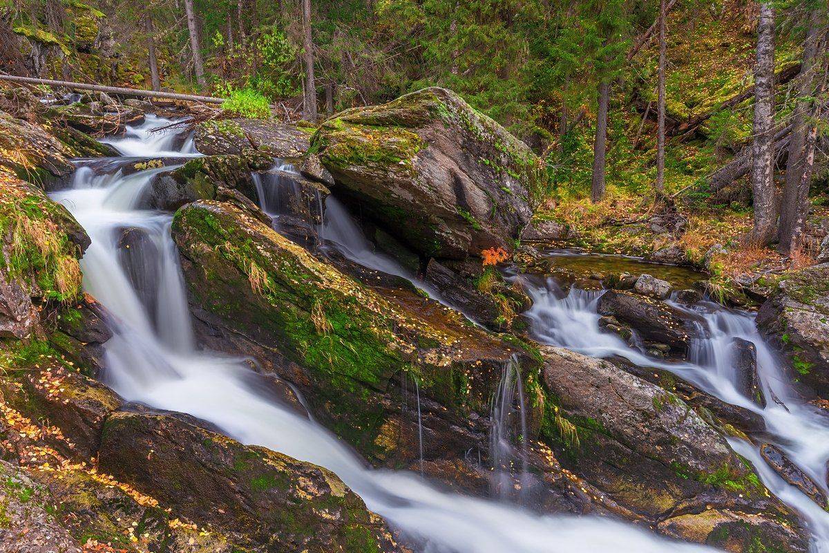 урал, водопад, осень, тайга, ручей, жигалан, кваркуш, север, Кирилл Уютнов