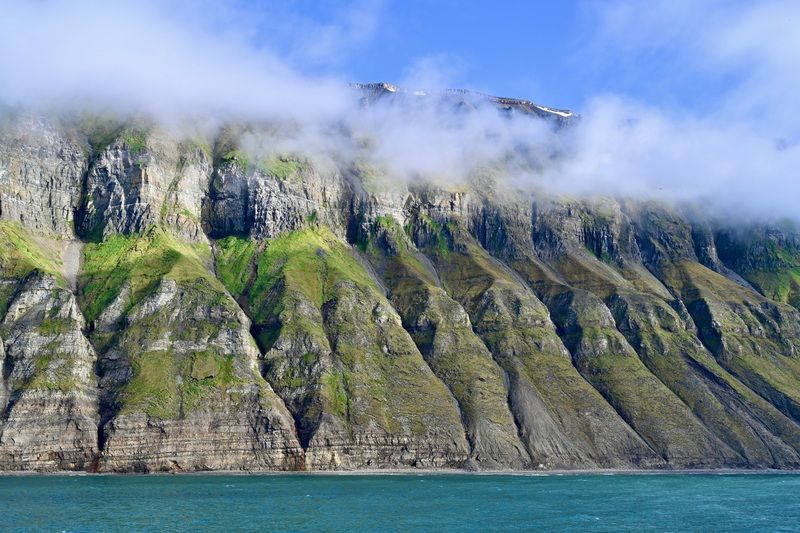 Landscapes, Svalbard, Isfjorden, Norway, Mountains, Sea, Fjord, Spitsbergen,  Узорные горы Шпицбергена фото превью