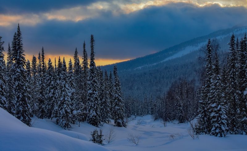 Зимний вечер фото превью