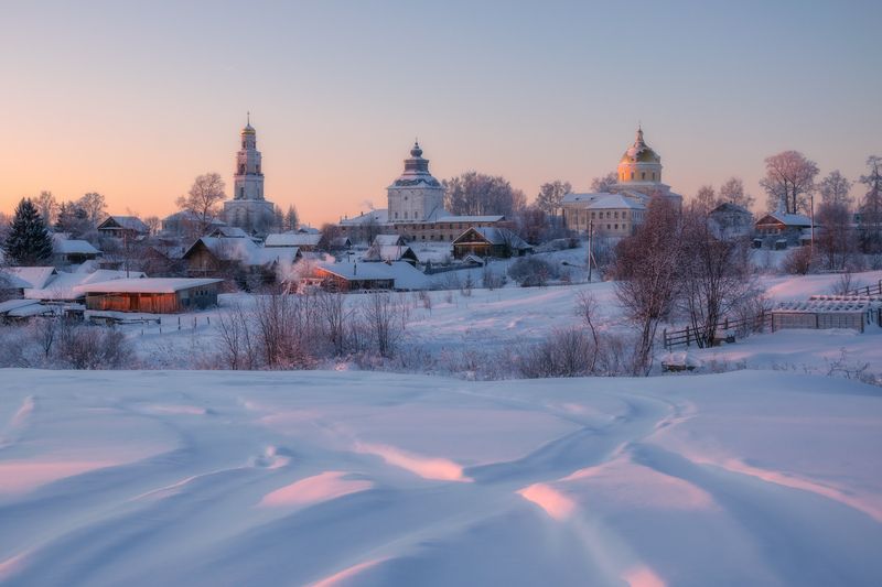 зима мороз рождество село На Рождественские морозы фото превью