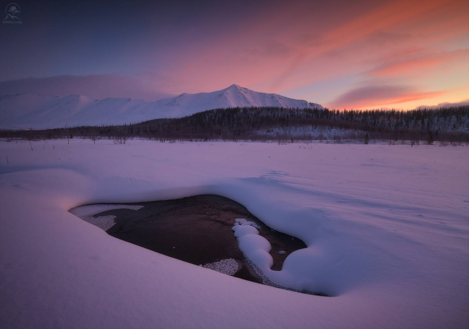 зима, рассвет, снег, кольский, мурманская, сопки, хибины, малый вудъявр, фототур на кольский, фототуры 2025, фототуры, заполярье, Гордиенко Анатолий