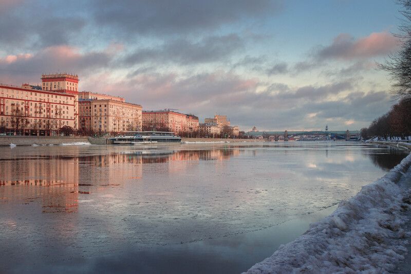 Зимнее московское утро. фото превью