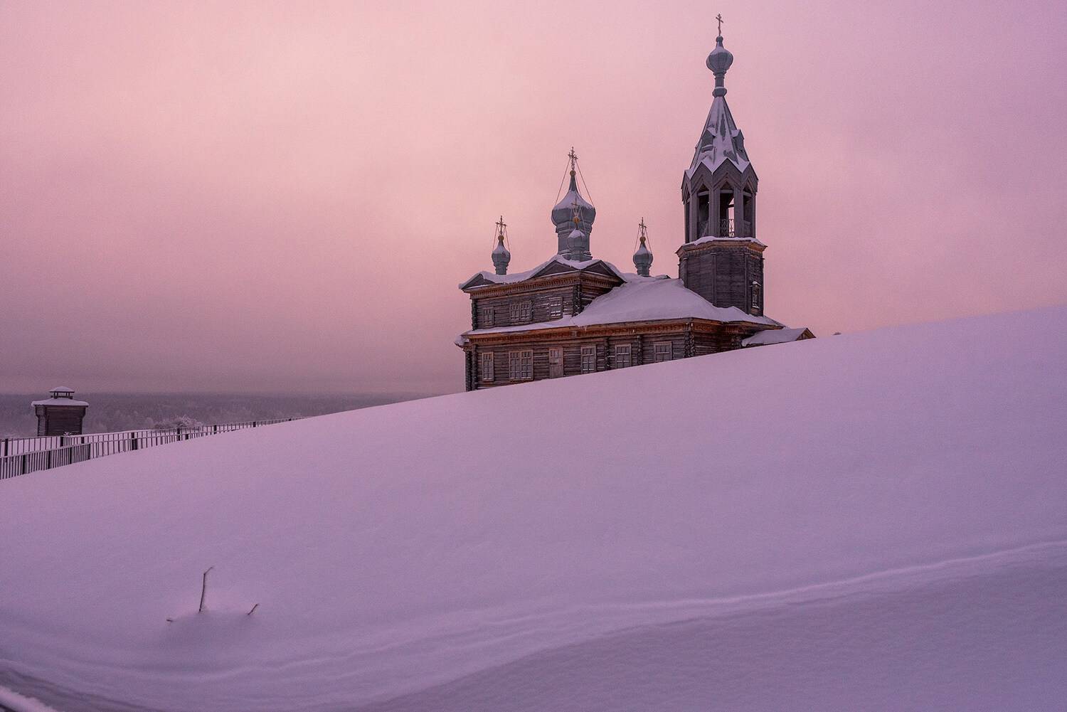 рассвет, утро, тишина, храм, церковь, снег, пейзаж, архитектура, Анна Гордейко