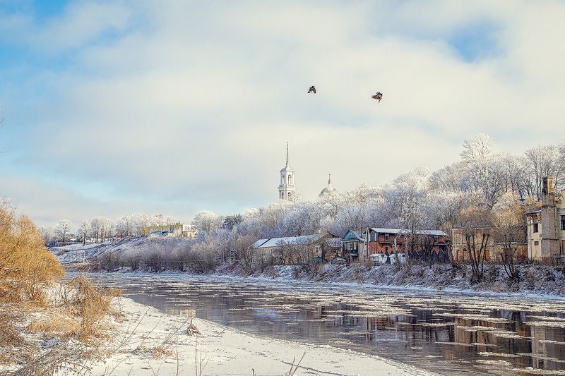 Акварельное утро фото превью