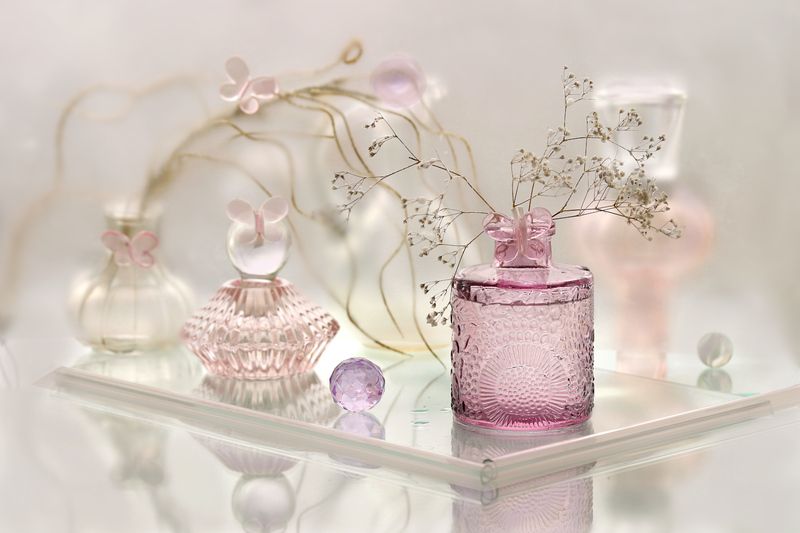 натюрморт, стекло, баночки Сиреневое настроение фото превью