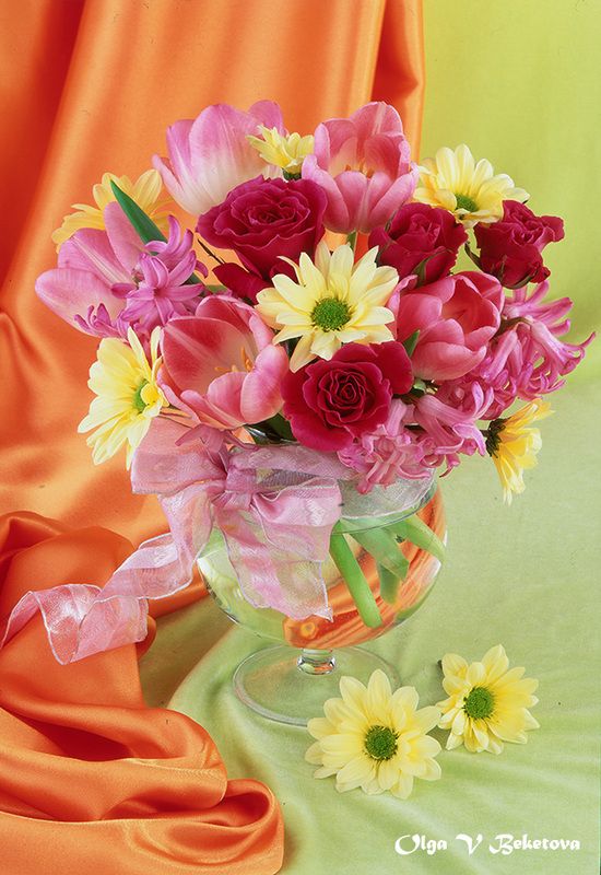 цветы, натюрморт, букет Весеннее настроение фото превью