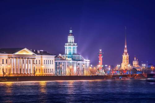 Ночная Кунсткамера и Петропавловка
