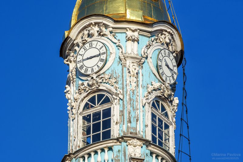 город, архитектура, санкт-петербург, храмы петербурга, колокольня николо-богоявленского морского собора, николо-богоявленский морской собор, набережная крюкова канала Всему своё время... Колокольня Николо-Богоявленского морского собора фото превью