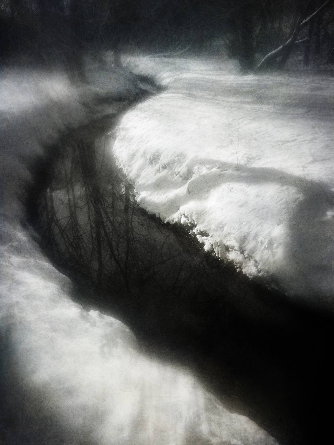 чб, пейзаж, зима, река, Сергей Кот