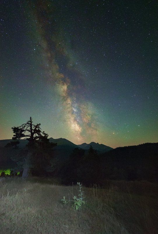 Млечный путь, Архыз, горы, август Перламутровое небо... фото превью