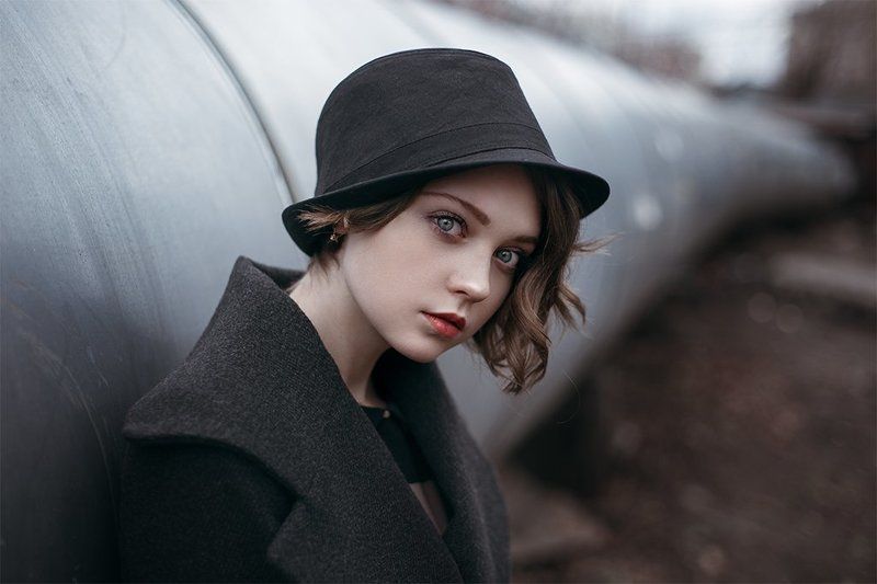 девушка, красивая, голубые глаза, портрет, 50мм, girl, sony alpha Оля фото превью