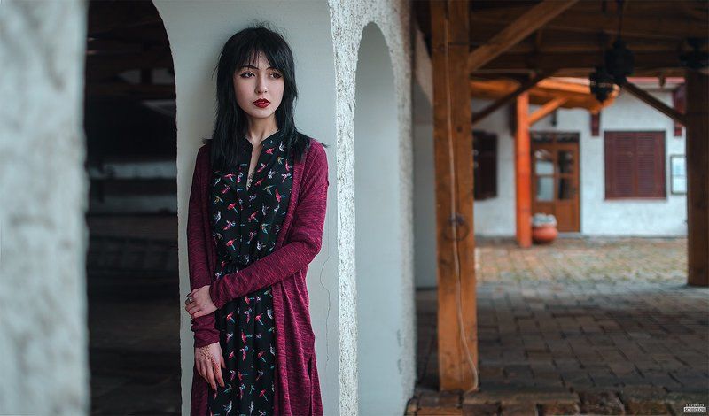 girl, red, portret, hair, beautiful Евгения фото превью