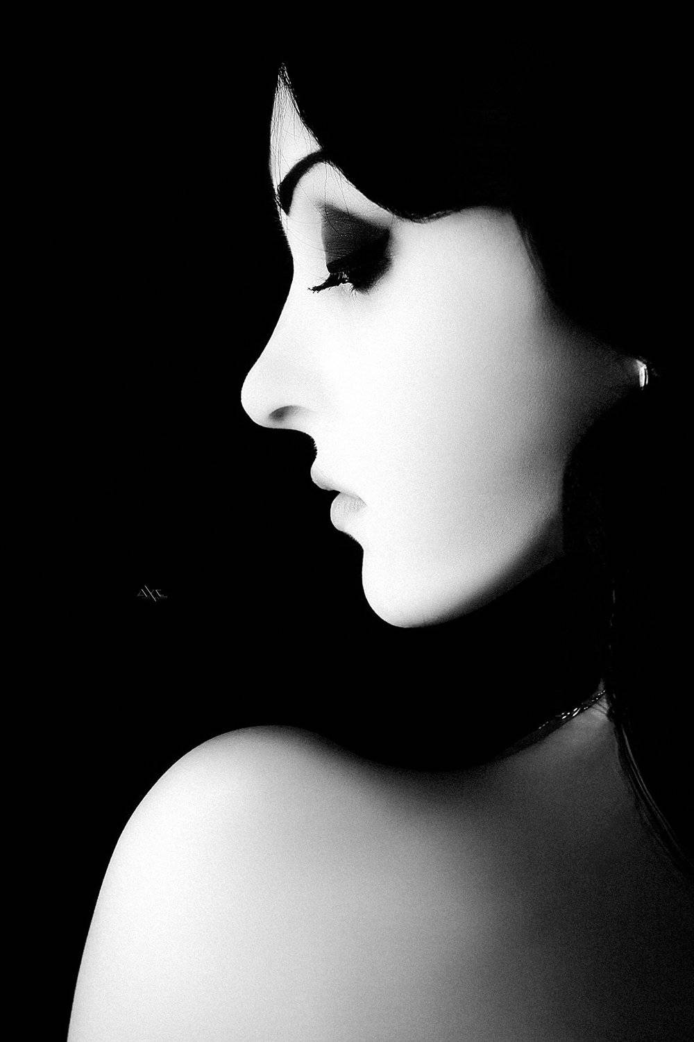 Black and white, Portrait, Studio, Woman, Руслан Болгов (Axe)