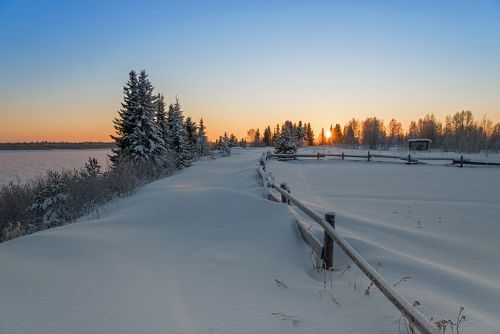 Дневной закат севера