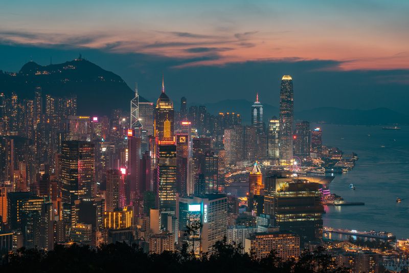 hongkong, гонконг, hk Вечерний вид на Гонконг фото превью