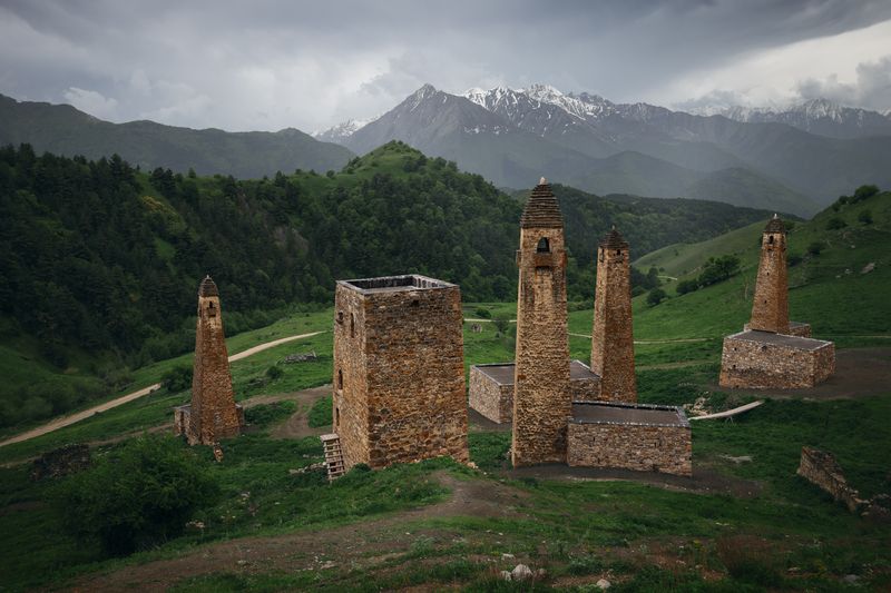 пейзаж, башни, кавказ, ингушетия, горы Башни фото превью