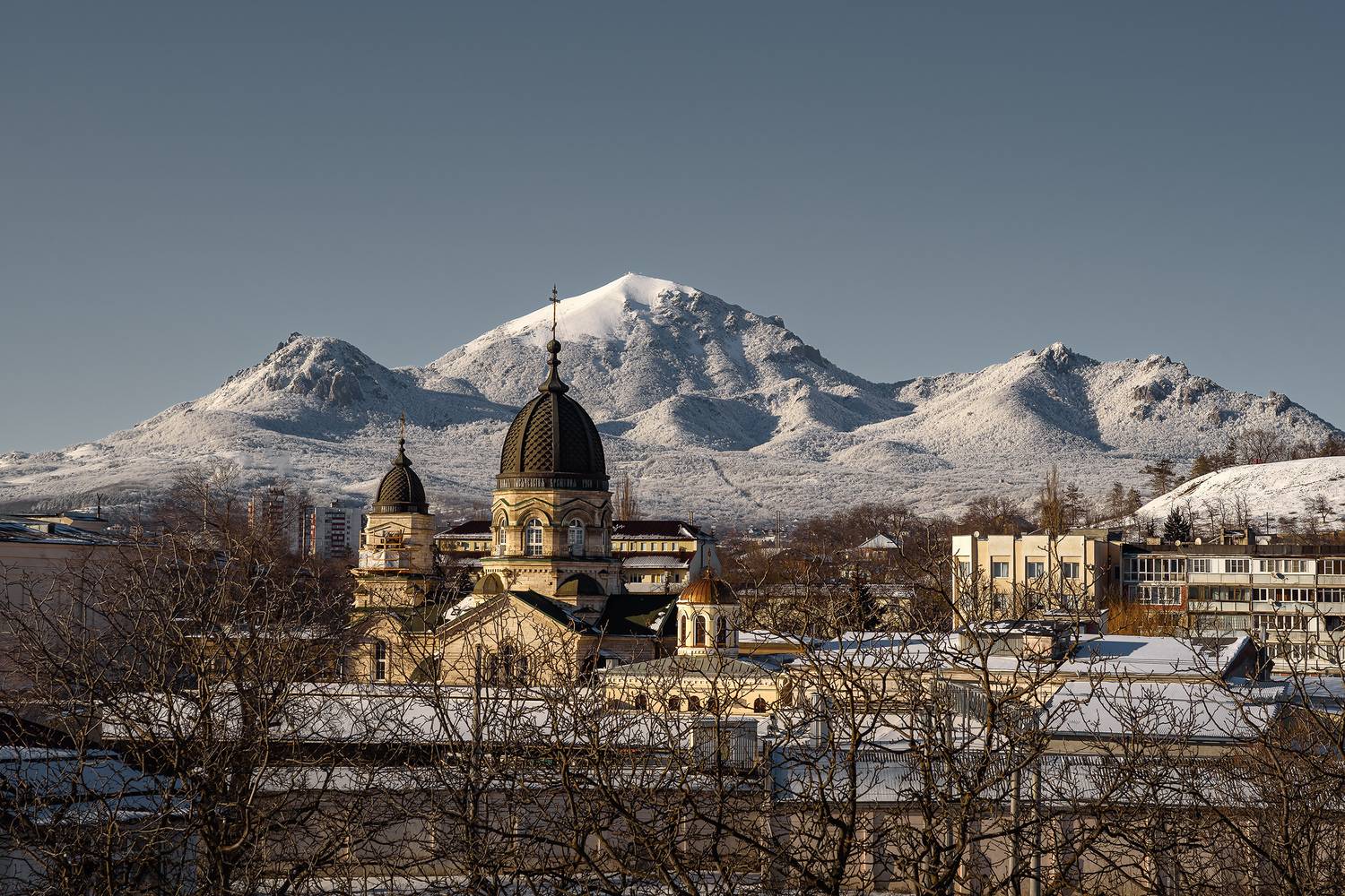 кавказ, кмв, кавказские минеральные воды, горы, зима, бештау, пятигорск, зимний город, храм, architecture, архитектура, Zakharov Armen