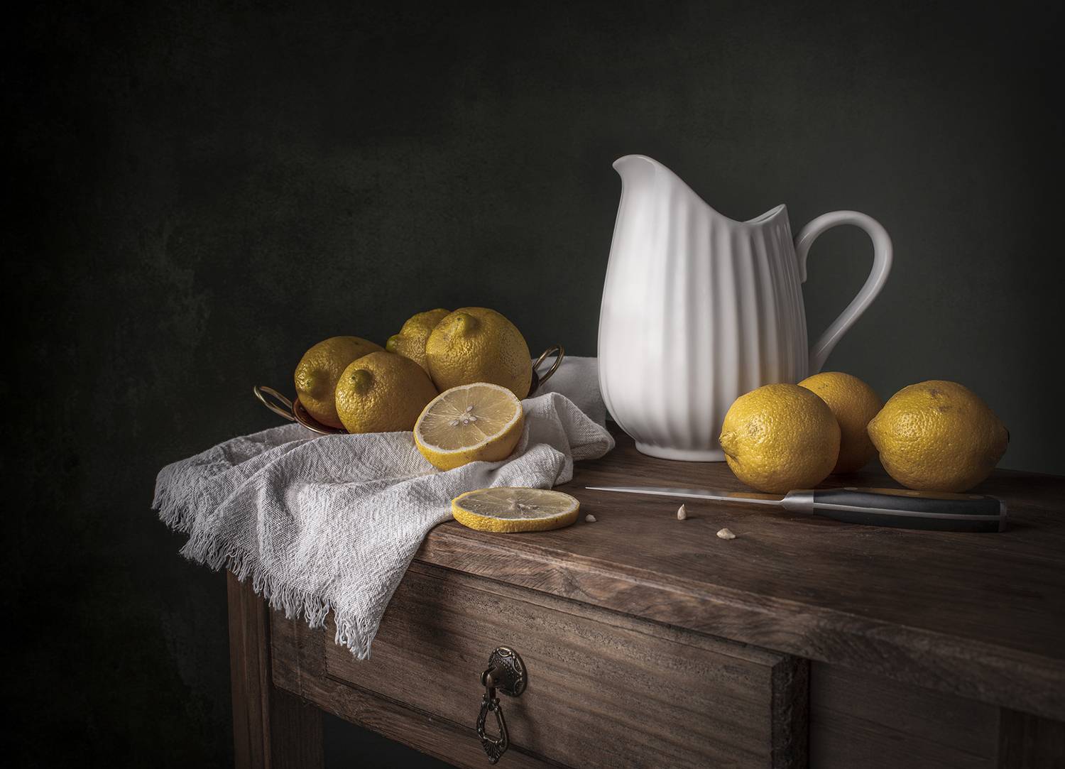still life, light, texture, fruits, lemon, Maria Margareth Perfoncio