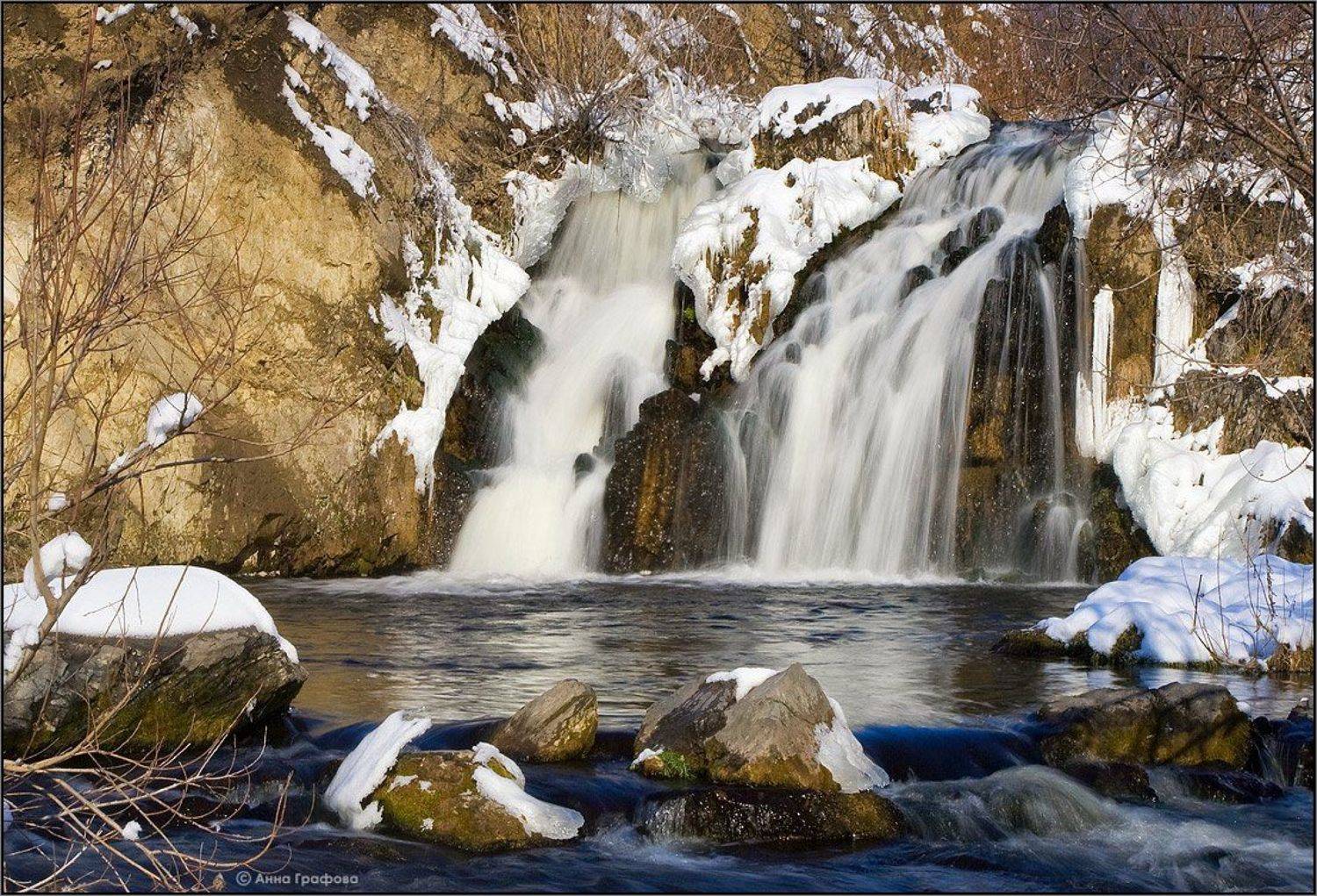 нсо, водопад, белово, осень, аня графова, Аня Графова