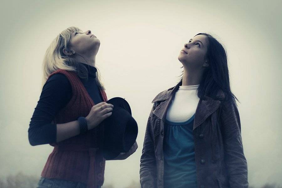 портрет, девушки, шляпа, туман, поле, Александр Ёж