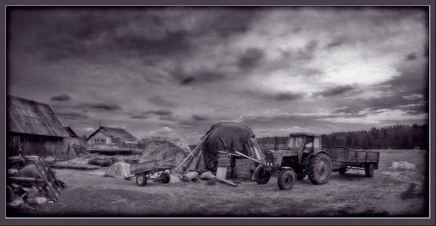 пейзаж, деревня, вечер, отдых, Александр Авилов
