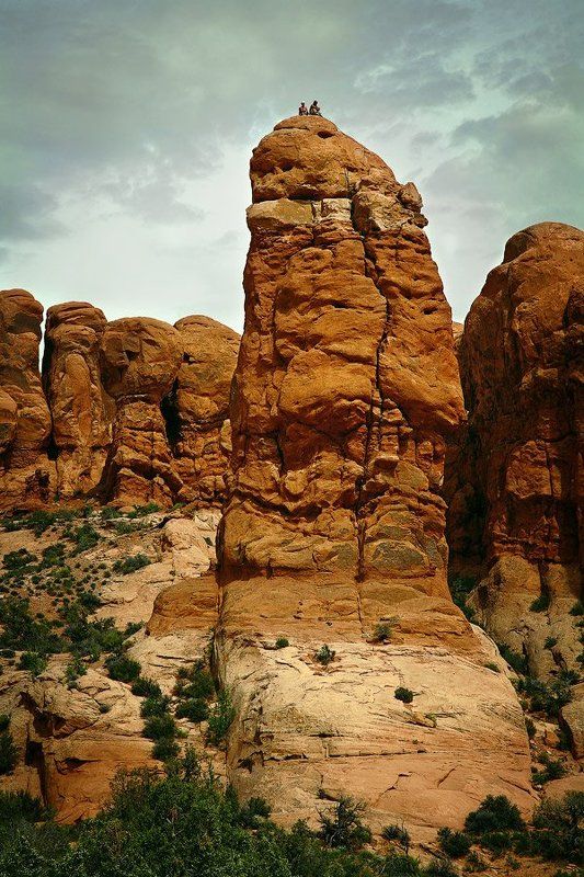 Сидя на красивом холме. фото превью