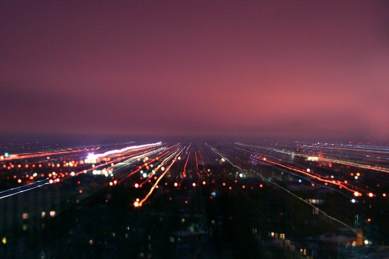 линии, ночь, огни, город линии ночи фото превью