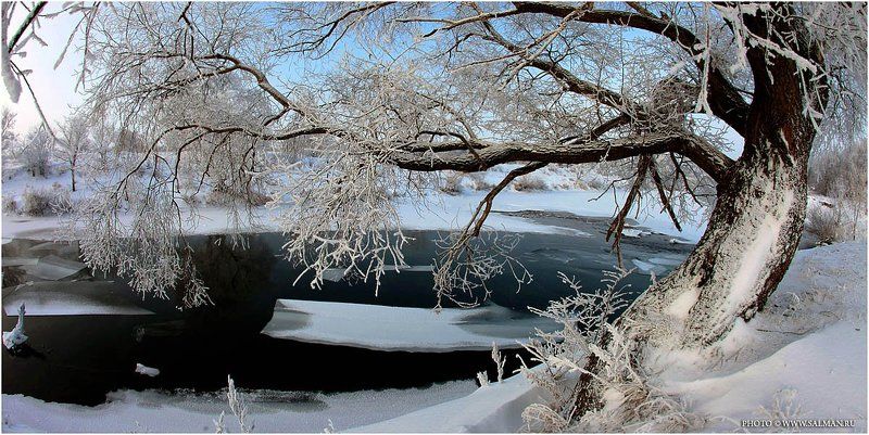 река,зай,вода,россия,ледоход,зима,снег,дерево,salman,фото,лёд, ледоход фото превью