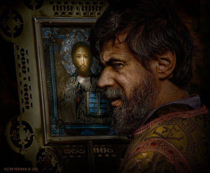 религия, молотва, икона, покров, портрет, Виктор Перякин