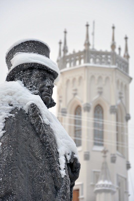 Памятник Пушкину на станции Новый Петергоф фото превью