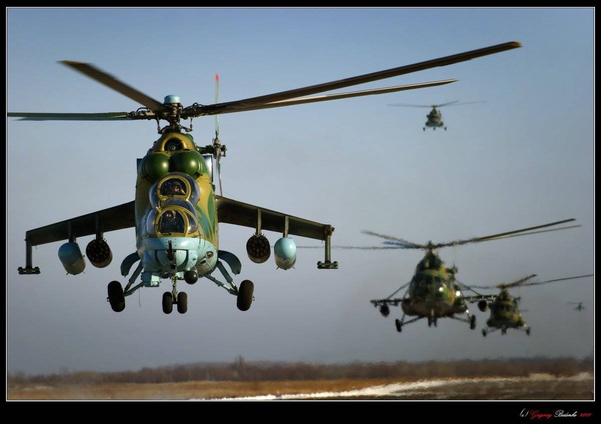 казахстан, авиабаза, учарал, боевые вертолеты, групповой взлет,, Григорий Беденко