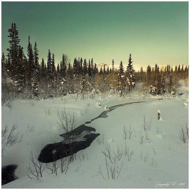 зима,река,кольский п-ов, Roman Goryachiy