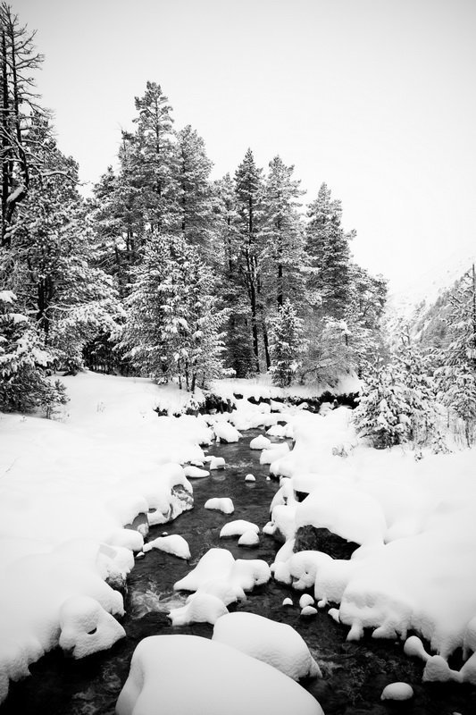 кавказ, река, зима  фото превью
