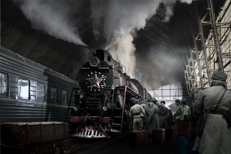 вокзал, паровоз, лв Вокзал фото превью