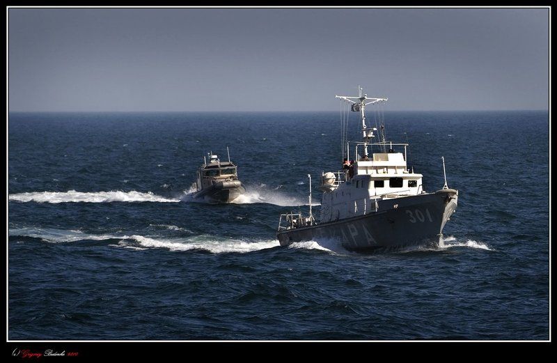 казахстан, каспийское море, береговая охрана, катера, патрулирование # Каспийская береговая охрана #....из серии... фото превью