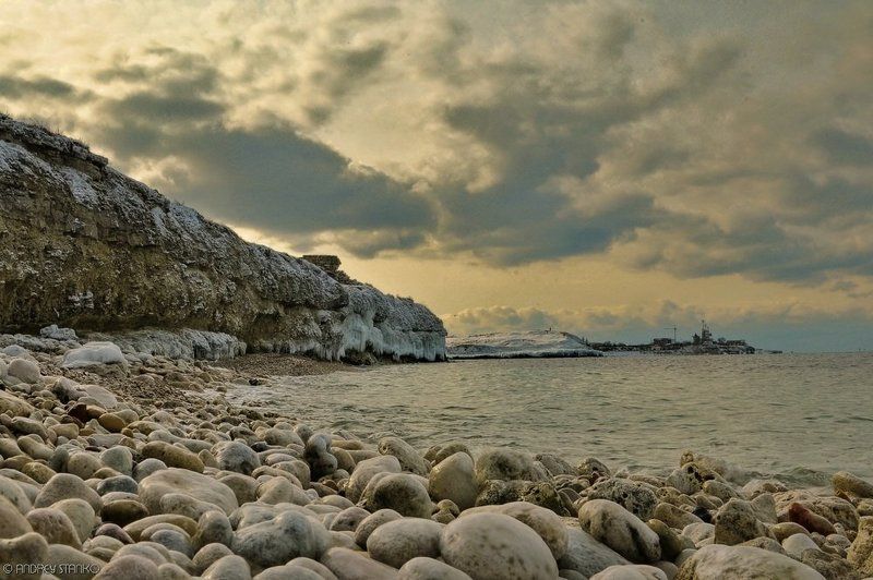 станко, пейзаж, море, херсонес, небо Зима в Херсонесе фото превью