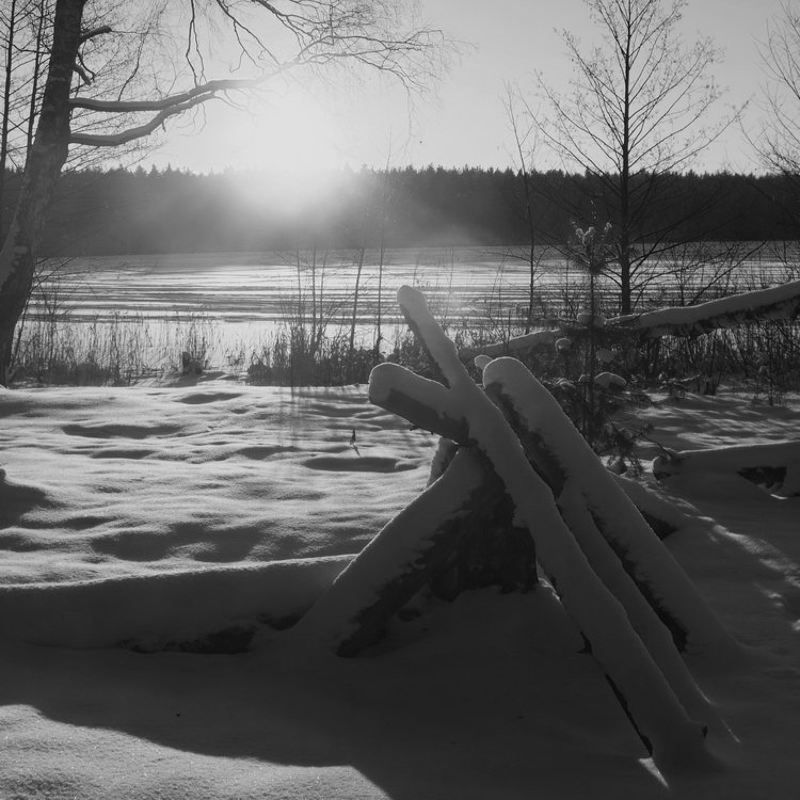 Зимнее солнце фото превью