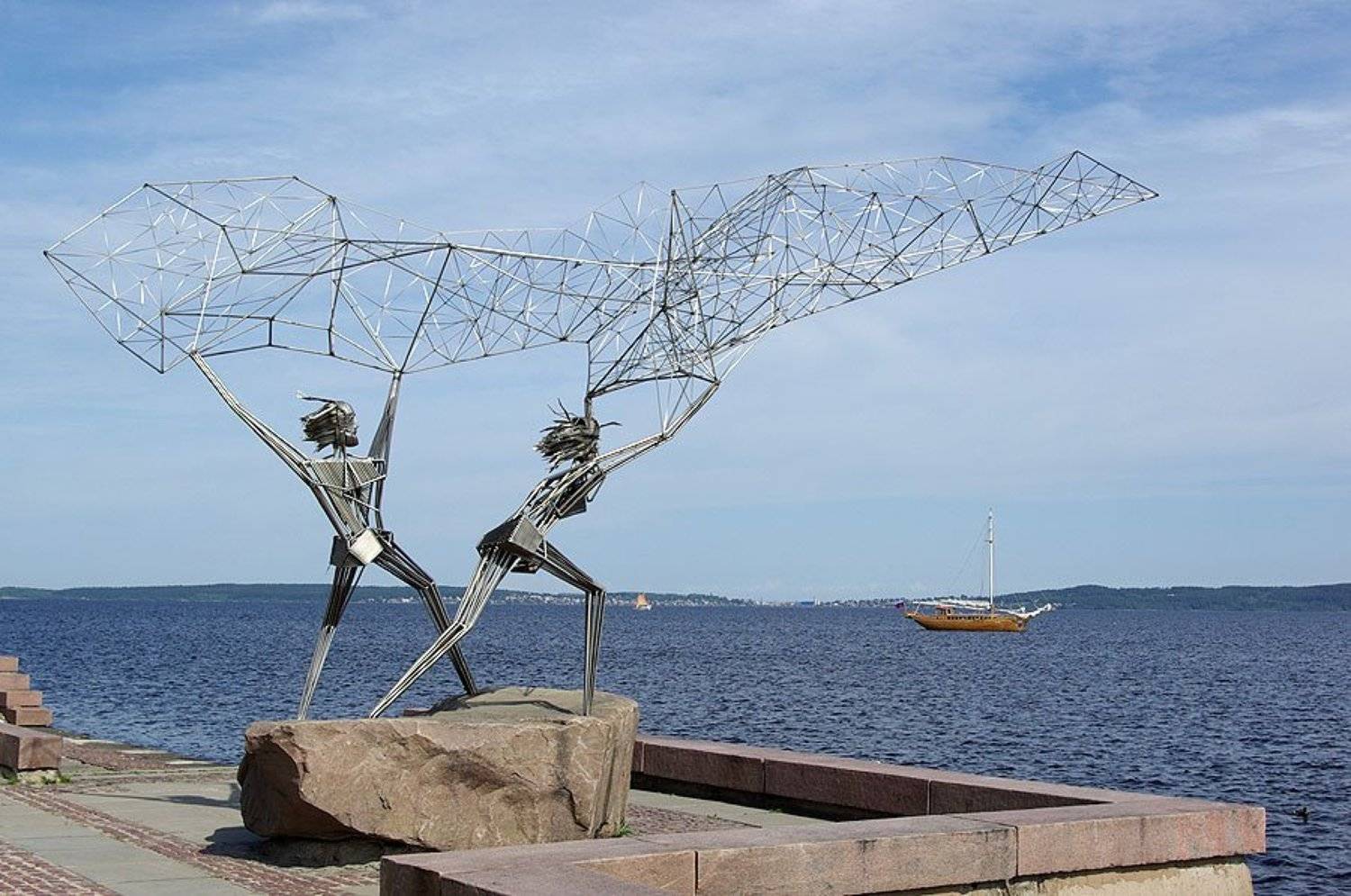 скульптура, озеро, Солодухин Виктор