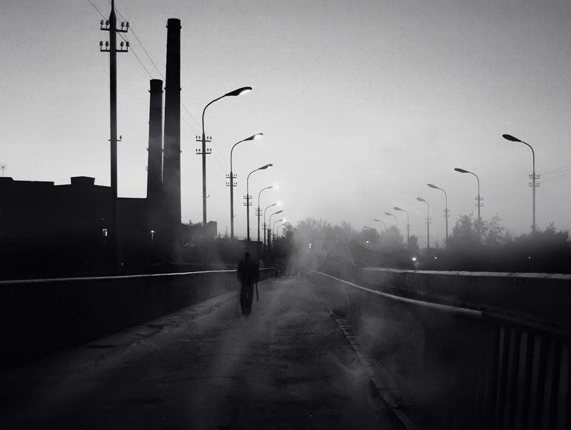 город, фонари Немного города фото превью