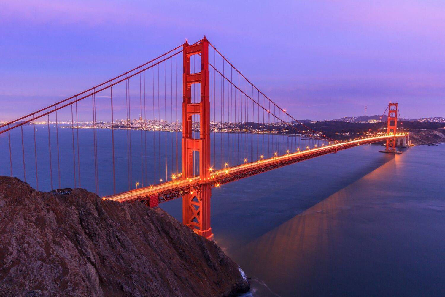 золотые ворота, мост, калифорния, сан франциско, бухта, океан, море, вода, закат, восход, Сергей Гарифуллин