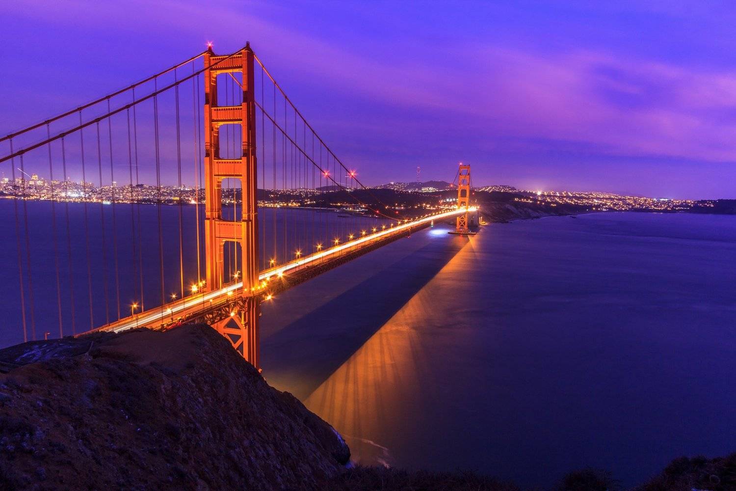 золотые ворота, мост, калифорния, сан франциско, бухта, океан, море, вода, закат, восход. , Сергей Гарифуллин