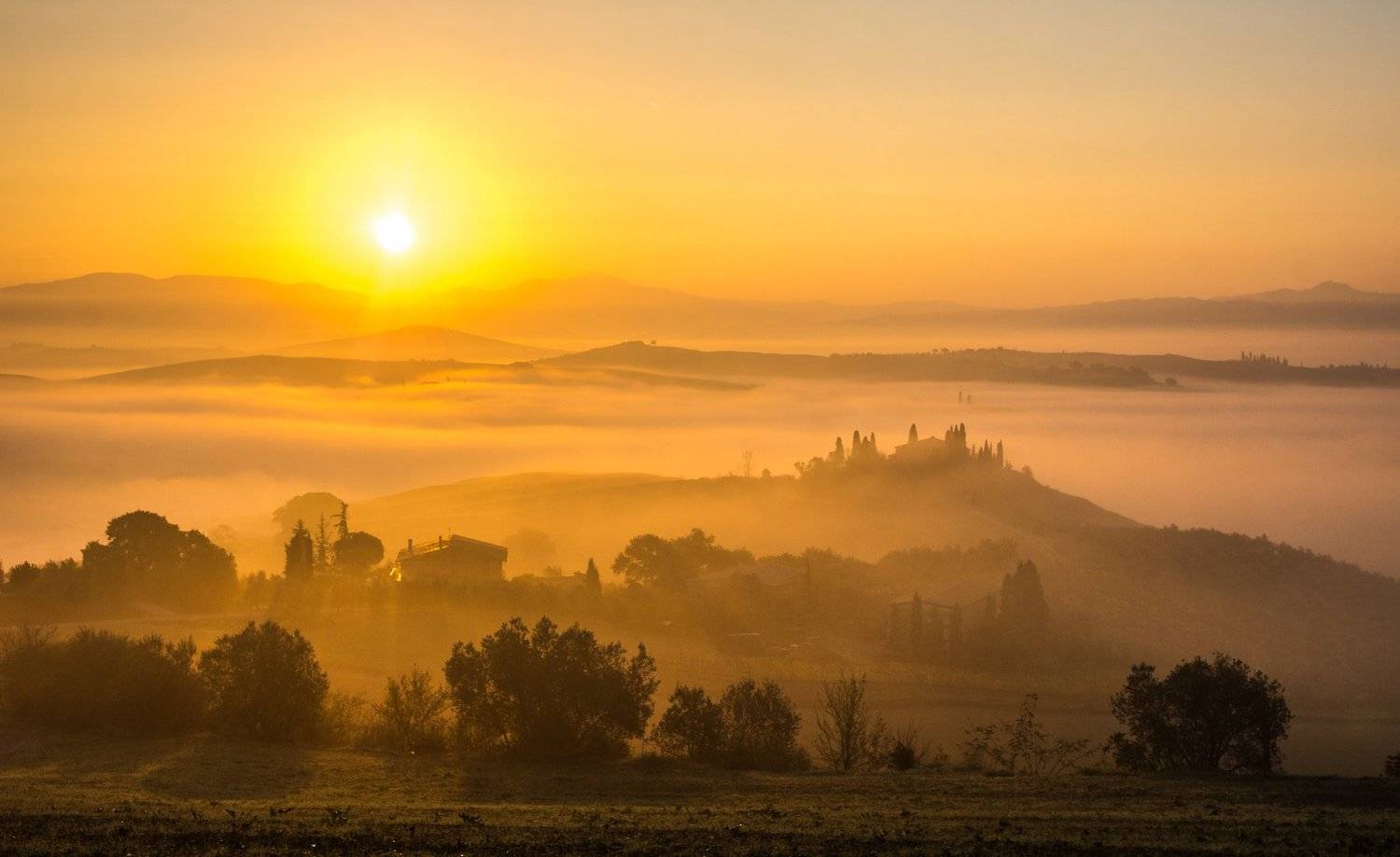 тоскана, природа, утро, туман, пейзаж, италия, путешествие, европа, д'орча,  tuscany, nature, morning, fog, landscape, italy, journey, europe, d'orcia, Ashot Grigoryan