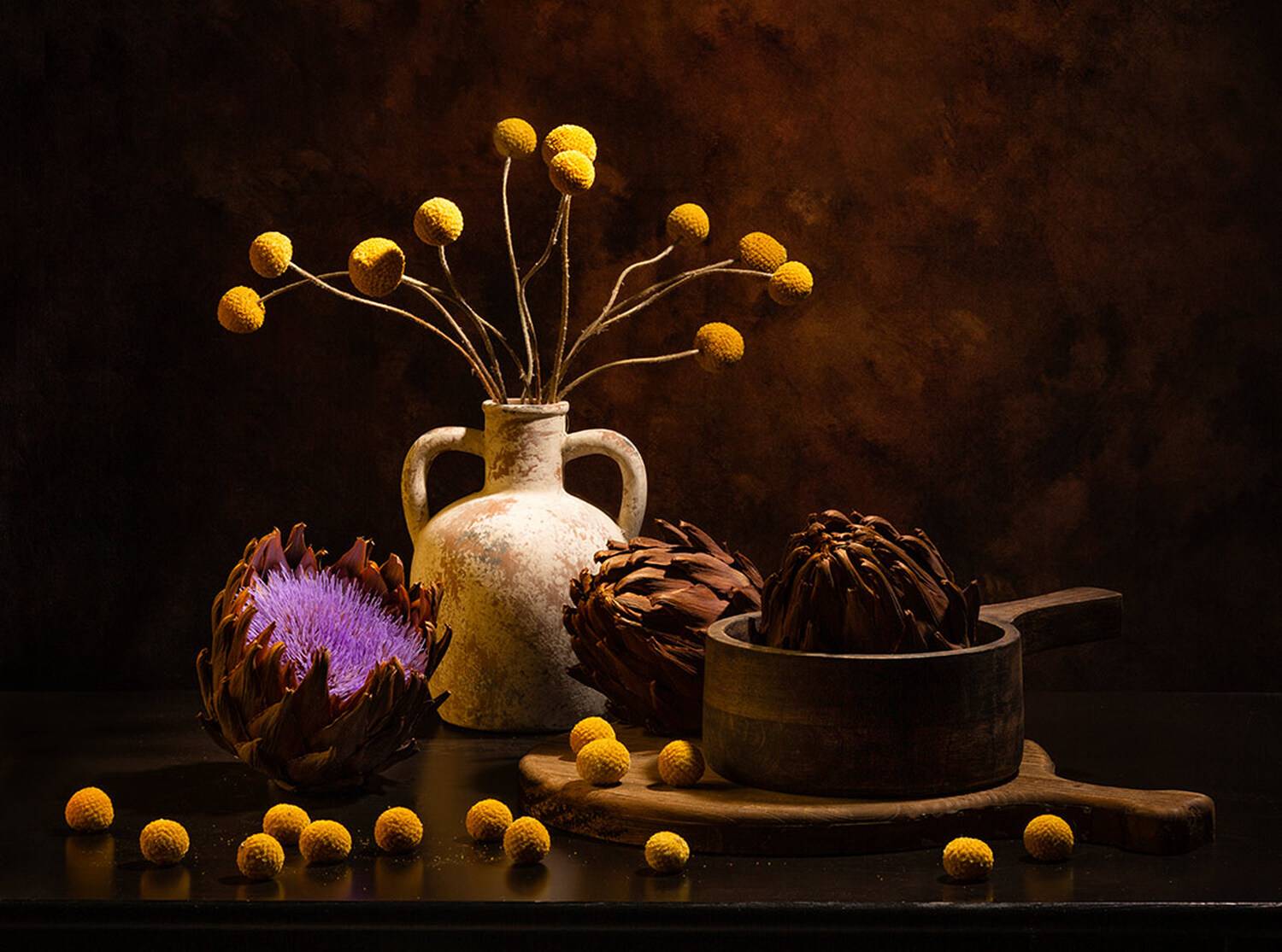 артишок, кувшин, цветы..., Рут