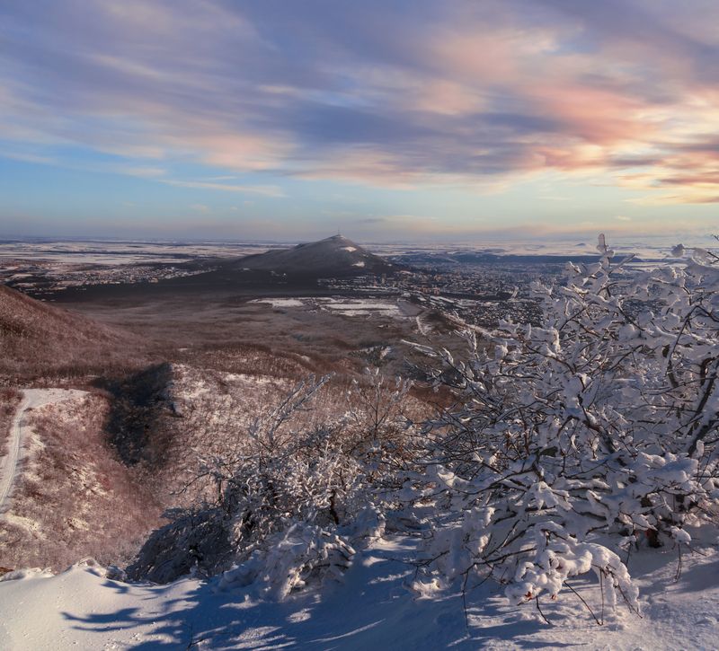 бештау,пейзаж,гора,кмв,февраль,пятигорск, машук Морозный вечер на горе Бештау фото превью